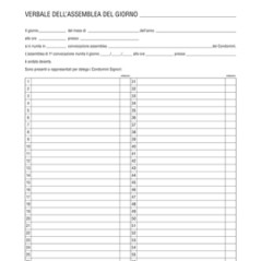 REGISTRO VERBALI ASSEMBLEA CONDOMINIO 96PAG 31X24,5CM E2529