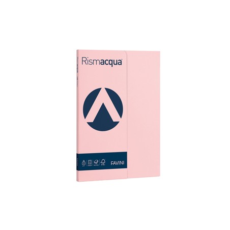 Carta RISMACQUA SMALL A4 90gr 100fg rosa 10 FAVINI