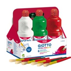 SCHOOLPACK 6 FLACONI TEMPERA PRONTA 1000ML ASSORTITA GIOTTO