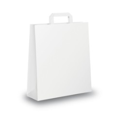 BLISTER 25 SHOPPERS 18X8X25CM BIANCO NEUTRO PIATTINA