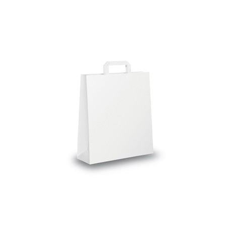 BLISTER 25 SHOPPERS 18X8X25CM BIANCO NEUTRO PIATTINA