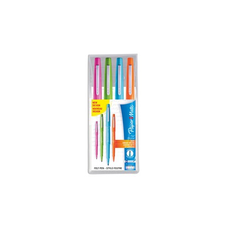 BUSTA 4 COLORI FUN PENNARELLO FLAIR NYLON PAPERMATE