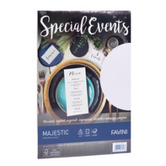 Carta metallizzata SPECIAL EVENTS A4 20fg 120gr bianco FAVINI