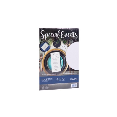 Carta metallizzata SPECIAL EVENTS A4 20fg 120gr bianco FAVINI