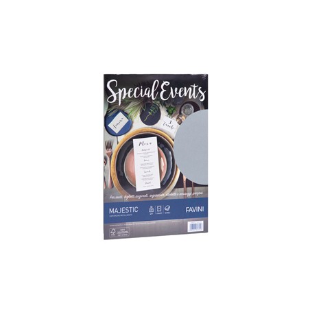 Carta metallizzata SPECIAL EVENTS A4 10fg 250gr argento FAVINI