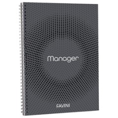 BLOCCO SPIRAL MANAGER 23X29,7CM 10MM 90FG 80GR 4fori microperforato FAVINI