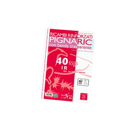 RICAMBI FORATI RINFORZATI A4 1RIGO 40FG 80GR PIGNARIC