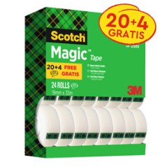 Promo pack 20+4 nastro adesivo ScotchÂ® Magicâ„¢ 810 19mmx33mt