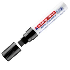 Marcatore EDDING 4090 punta scalpello gesso liquido nero