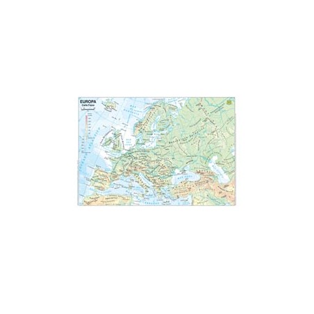 CARTA GEOGRAFICA SCOLASTICA PLASTIFICATA EUROPA 297X420MM BELLETTI