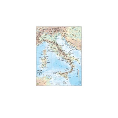 CARTA GEOGRAFICA SCOLASTICA PLASTIFICATA ITALIA 297X420MM BELLETTI