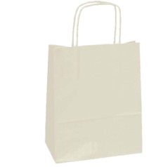 25 SHOPPERS CARTA KRAFT 45X15X50CM TWISTED avorio