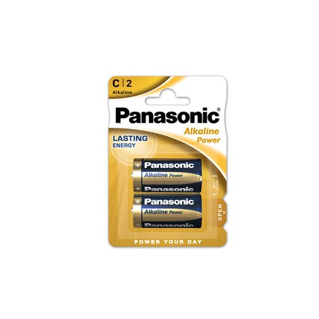 BLISTER 2 PILE MEZZATORCIA ALKALINE C 1,5V PANASONIC