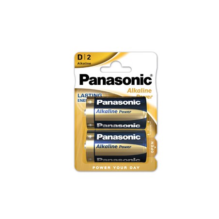 BLISTER 2 PILE TORCIA ALKALINE D 1,5V PANASONIC