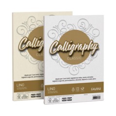 Carta CALLIGRAPHY LINO 120gr A4 50fg bianco 01 FAVINI