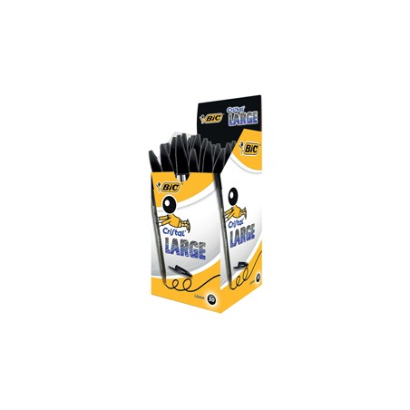 Scatola 50 penna sfera CRISTALÂ® large 1,6mm nero BICÂ®