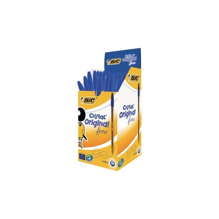 Scatola 50 penna sfera CRISTALÂ® fine 0,8mm blu BICÂ®