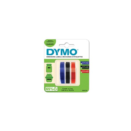 BLISTER 3 NASTRI A RILIEVO 9MMX3M ASSORT.(NE-RO-BL) DYMO