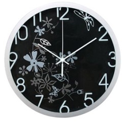 OROLOGIO DA PARETE Ã˜ 30,5CM FLOWERS NERO METHODO