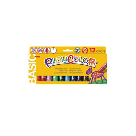 TEMPERA SOLIDA PLAYCOLOR 12 COLORI in STICK da 10GR