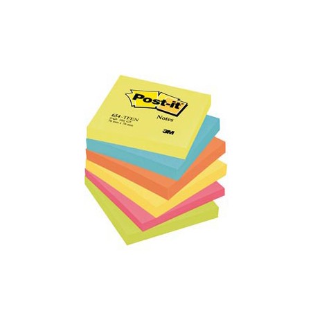 BLOCCO 100foglietti Post-itÂ® 76x76mm 654-TFEN ENERGY 72GR ASSORTITO