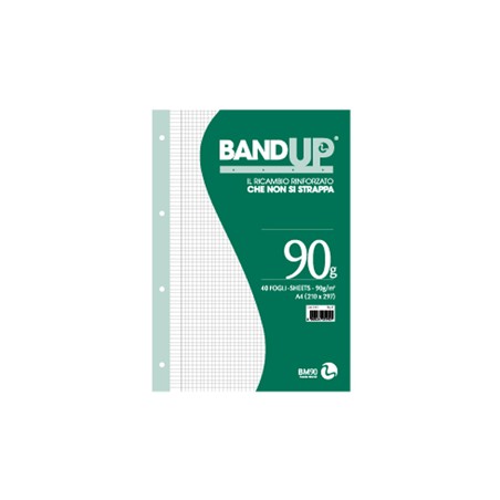 RICAMBI FORATI RINFORZATI BANDUP A4 90gr 40fg 5mm c/margine BM