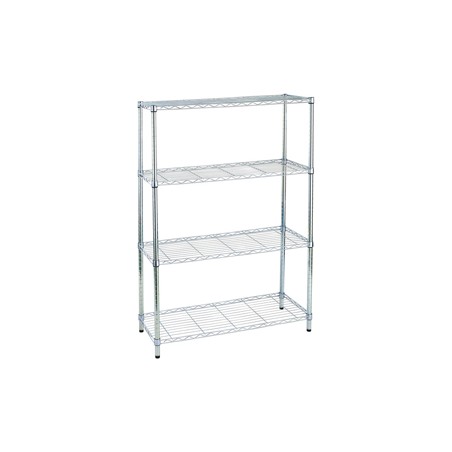 LIBRERIA 4 RIPIANI IN ACCIAIO CROMATO 36x90cm - H137cm ARCHIMEDE LIGHT