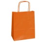 25 SHOPPERS CARTA KRAFT 22X10X29CM TWISTED ARANCIO