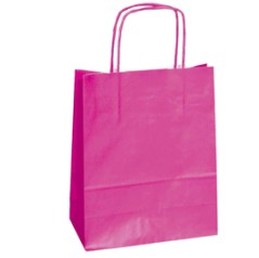 25 SHOPPERS CARTA KRAFT 45X15X50CM TWISTED magenta