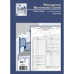 BLOCCO MODELLO ISTAT C59 GIORNALIERO 31x21cm 50fg 2copie ric E5966G EDIPRO