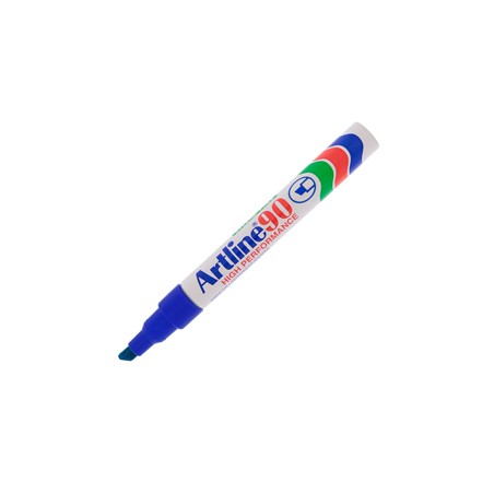 Marcatore artline A 90 permanente punta scalpello blu