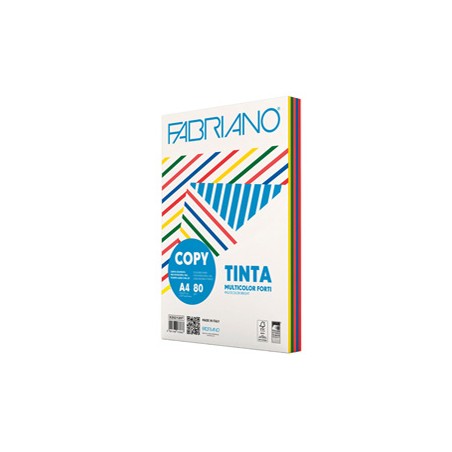 CARTA COPY TINTA MULTICOLOR A4 80gr 250fg mix 5 colori forti