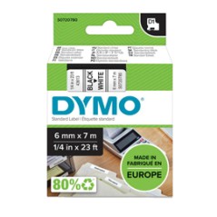 NASTRO DYMO TIPO D1 (6MMX7MT) NERO/BIANCO 436130