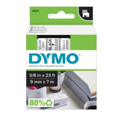 NASTRO DYMO TIPO D1 (9MMX7M) NERO/TRASPARENTE 409100