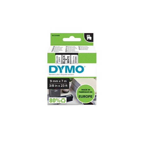 NASTRO DYMO TIPO D1 (9MMX7M) NERO/BIANCO 409130