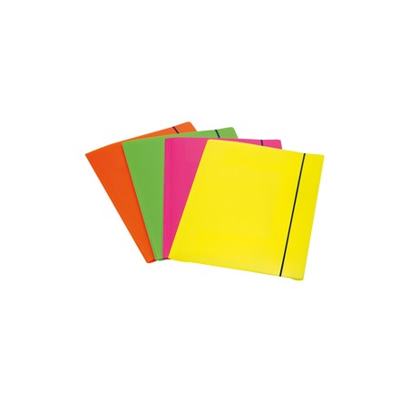 CARTELLINA 3L CON ELASTICO COLORI FLUO SHOCKING FILE