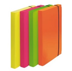 CARTELLA PROGETTO D.3cm CON ELASTICO COLORI FLUO SHOCKING FILE