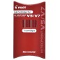 SET 3 REFILL ROLLER HI-TECPOINT V5-V7 RICARICABILE ROSSO BEGREEN PILOT