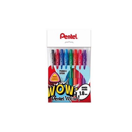 Astuccio 8 colori penna sfera a scatto Feel It Wow BX440 1.0mm PENTEL