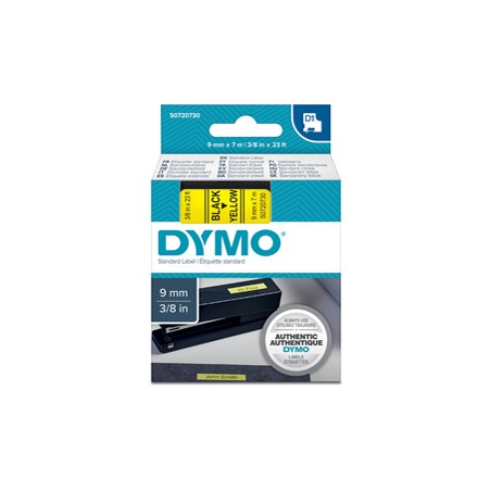 NASTRO DYMO TIPO D1 (9MMX7M) NERO/GIALLO 409180