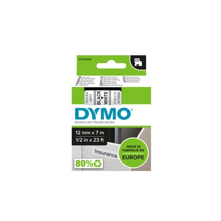 NASTRO DYMO TIPO D1 (12MMX7M) NERO/BIANCO 450130