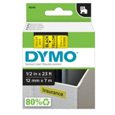 NASTRO DYMO TIPO D1 (12MMX7M) NERO/GIALLO 450180