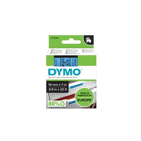 NASTRO DYMO TIPO D1 (19MMX7MT) NERO/BLU 458060