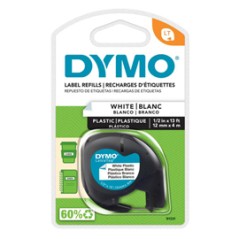 NASTRO IN PLASTICA DYMO LETRATAG 12MMX4M BIANCO 912010