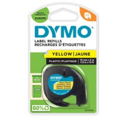 NASTRO IN PLASTICA DYMO LETRATAG 12MMX4M GIALLO 912020