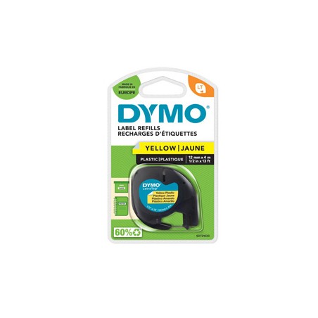 NASTRO IN PLASTICA DYMO LETRATAG 12MMX4M GIALLO 912020