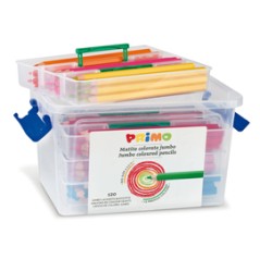 SCHOOLBOX 120 PASTELLI COLORATI MAXI JUMBO 100 FSC in 12 colori PRIMO