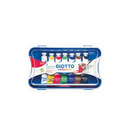 BOX 7 TUBETTI TEMPERA 12ML GIOTTO TUBO 4 ASSORTITO