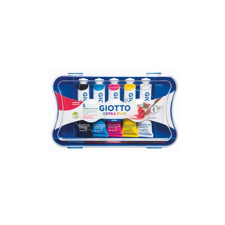 BOX 5 TUBETTI TEMPERA 21ML GIOTTO TUBO 7 ASSORTITO