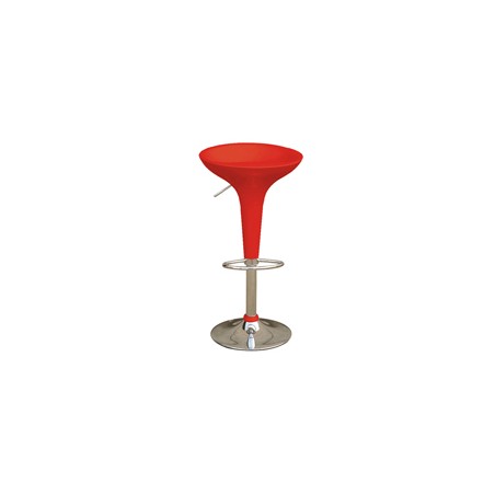 SGABELLO BAR in ABS e ACCIAIO H55/78cm ROSSO